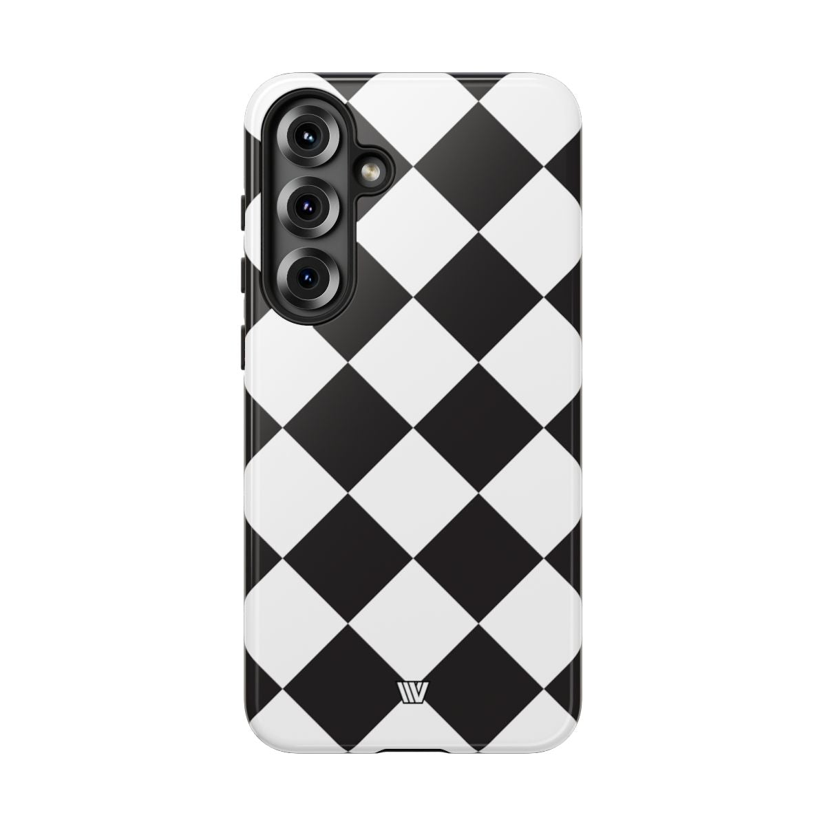 Black & White Diamond Tough Phone Case Dual-layer Protection