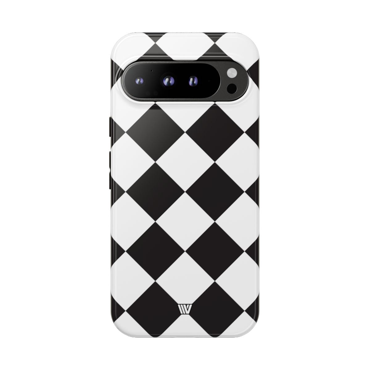Black & White Diamond Tough Phone Case Dual-layer Protection