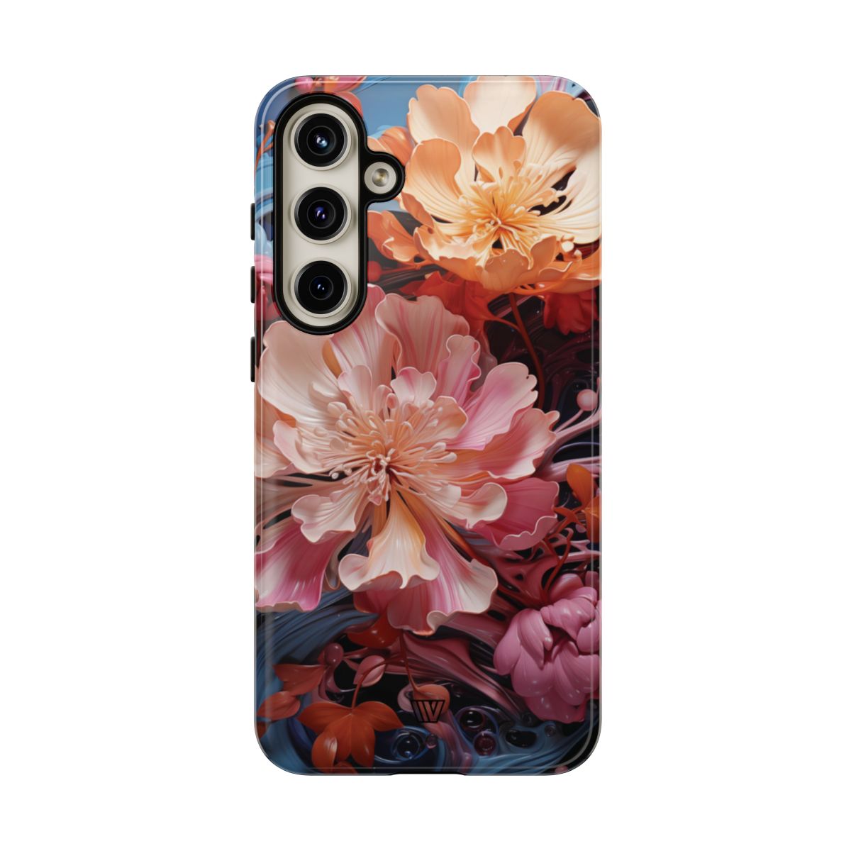 Paint Swirl Flowers Tough Phone Case