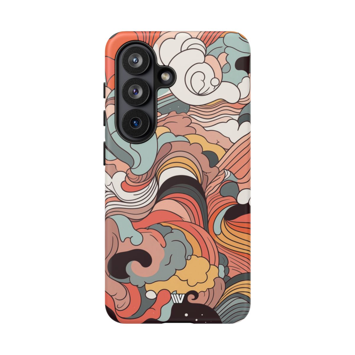 Abstract Doodle Clouds Tough Phone Case