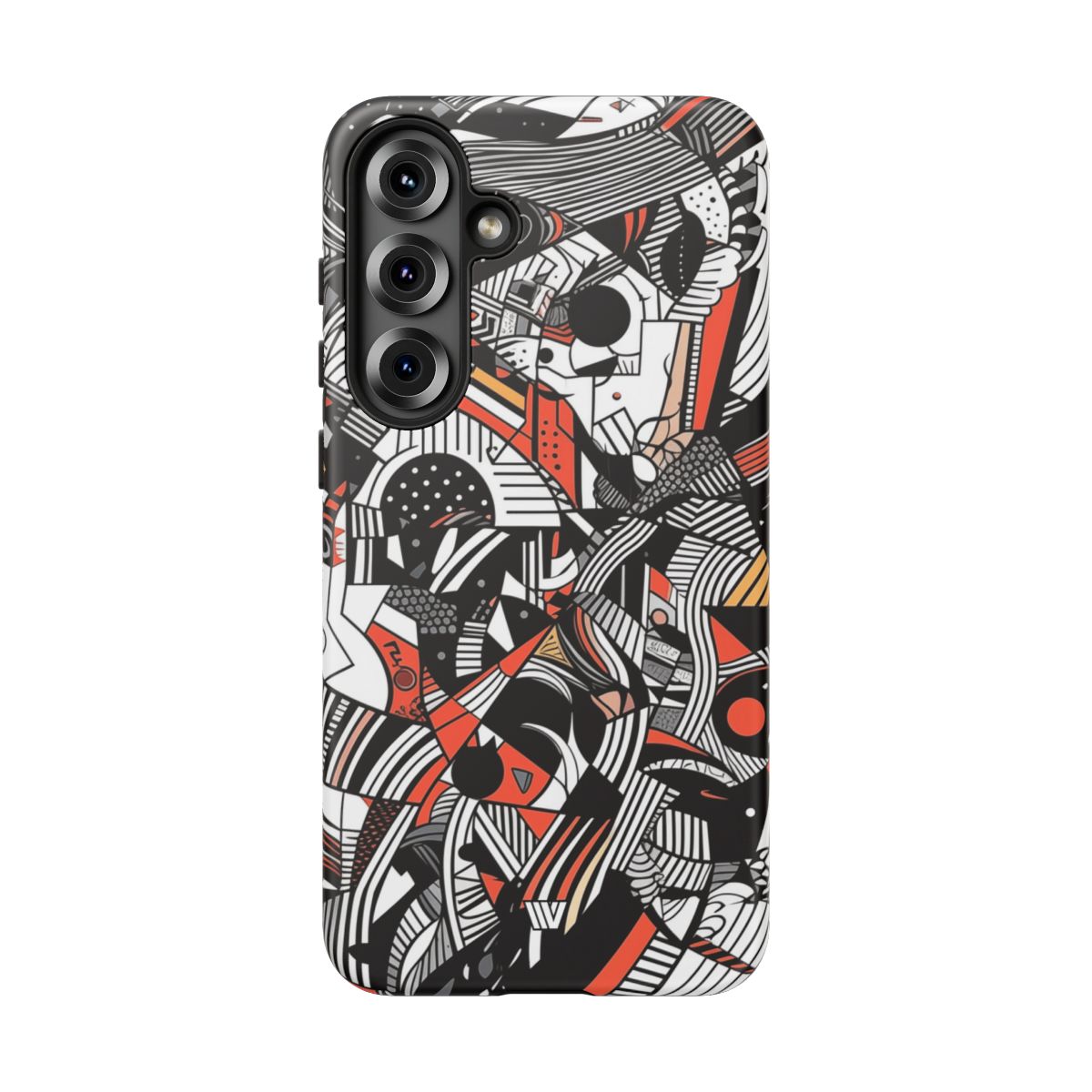 Abstract Doodle Tough Phone Case Dual-Layer Protection