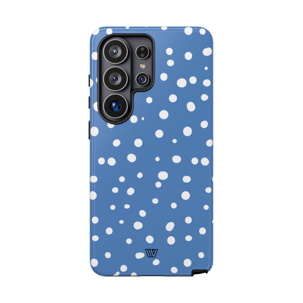 Dusty Blue Dots Tough Phone Case Dual-Layer Protection