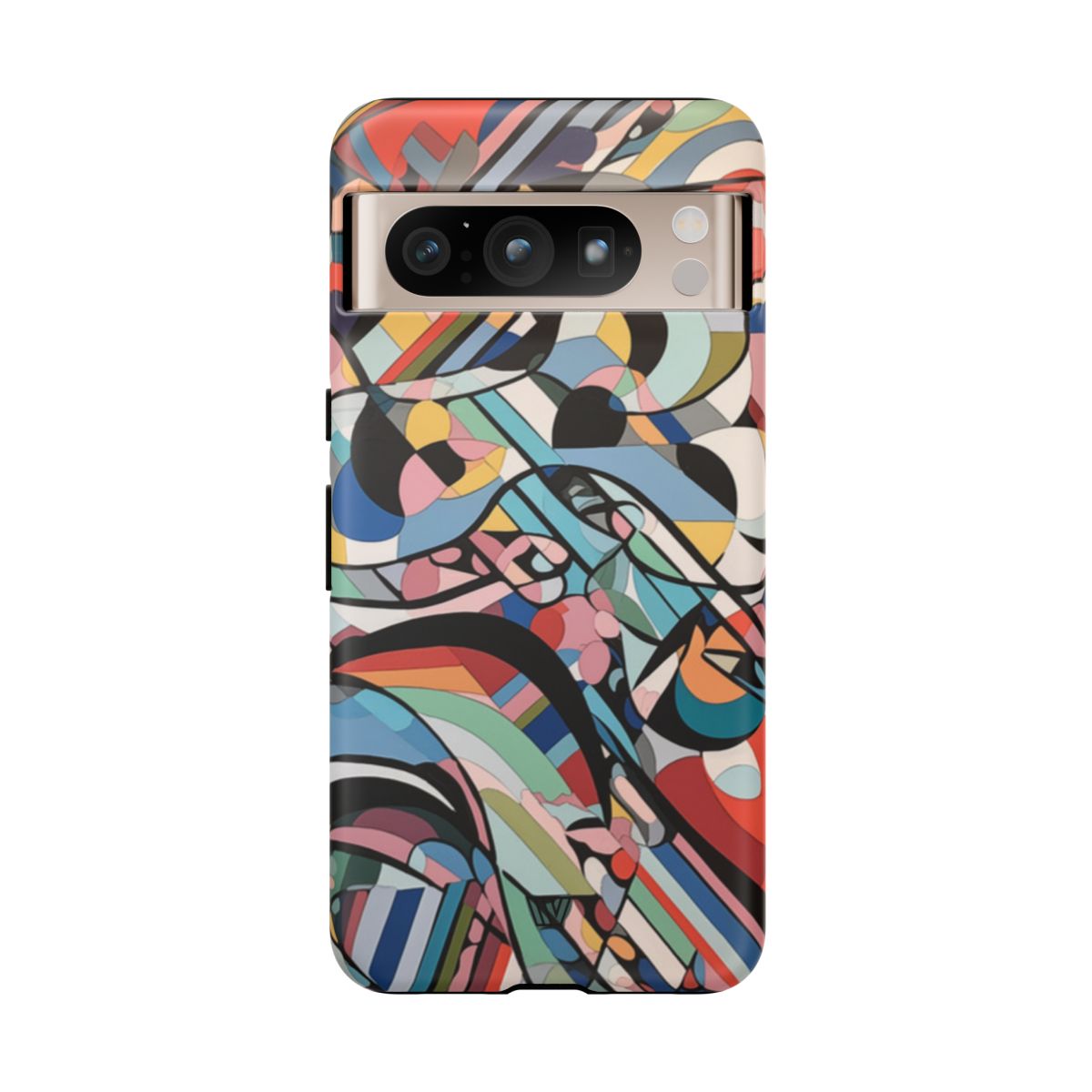 Abstract Mural Tough Phone Case Dual-Layer Protection