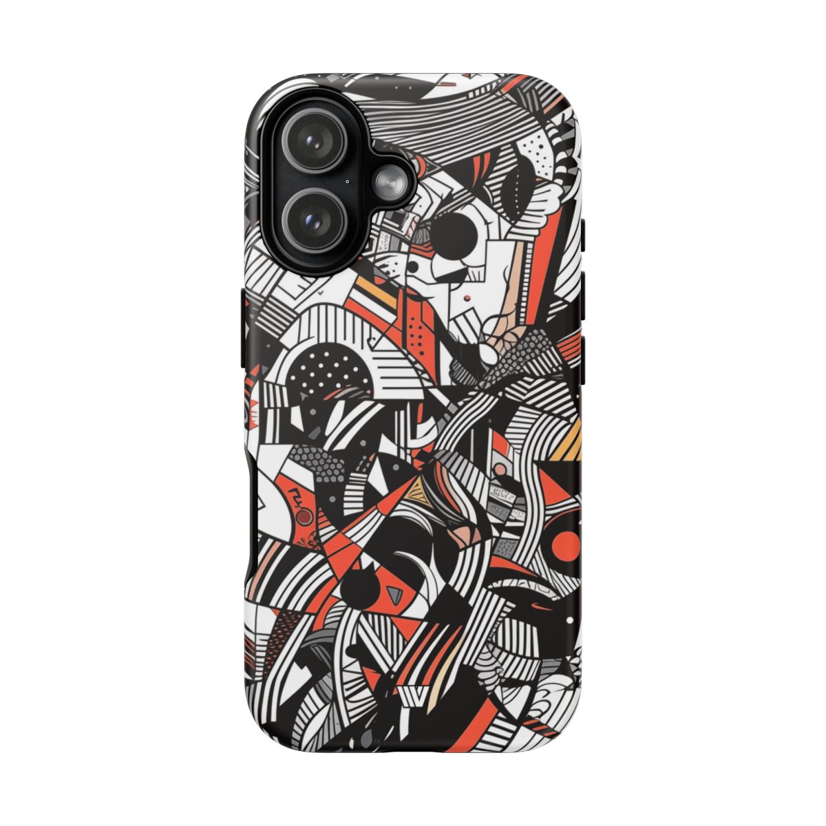 Abstract Doodle Tough Phone Case Dual-Layer Protection