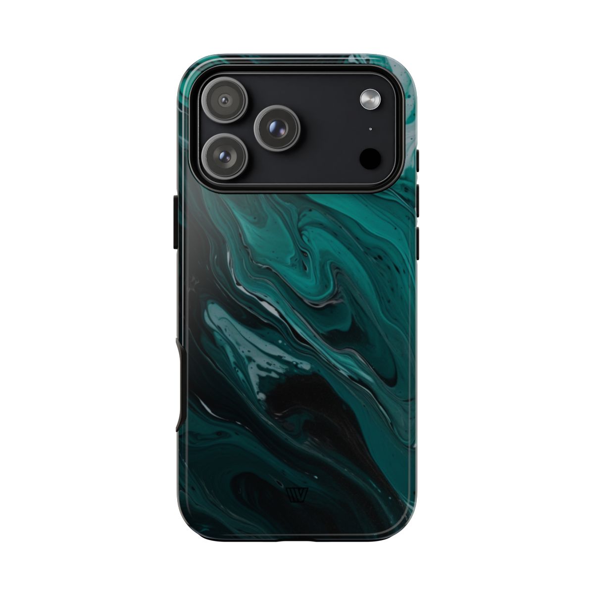 Teal Paint Swirl Tough Phone Case