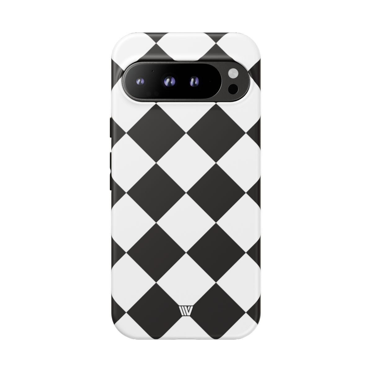 Black & White Diamond Tough Phone Case Dual-layer Protection