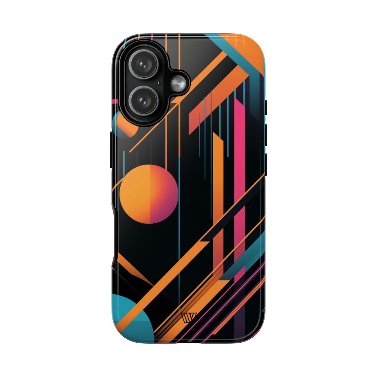 Tough Phone Case Dual-Layer Impact Resistant BOLD RETRO LINES