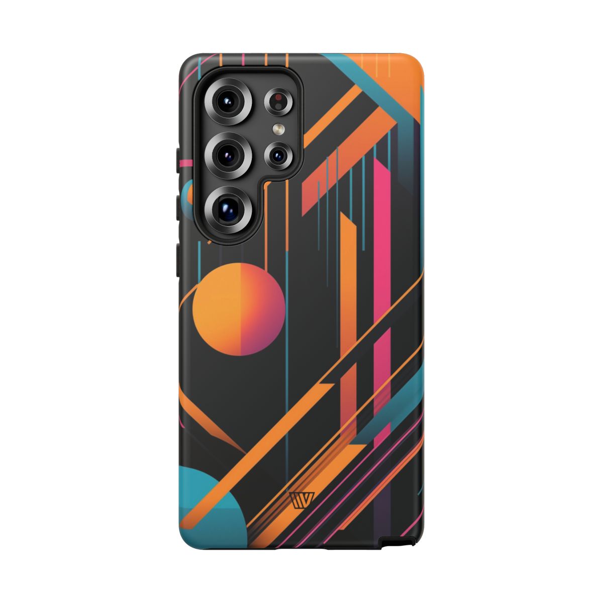Tough Phone Case Dual-Layer Impact Resistant BOLD RETRO LINES