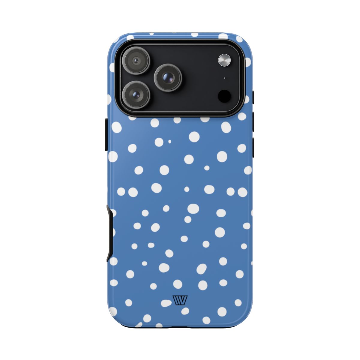 Dusty Blue Dots Tough Phone Case Dual-Layer Protection