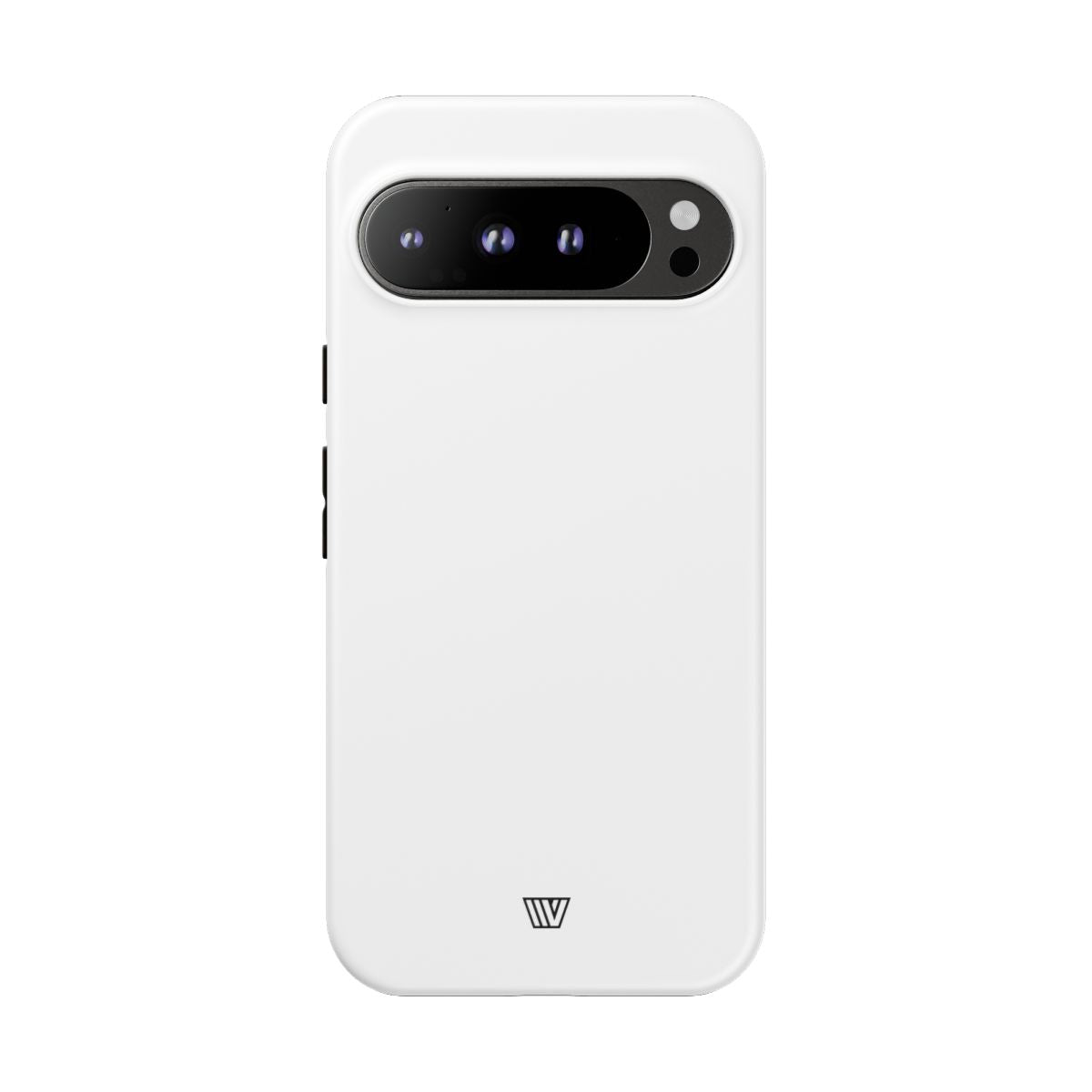 All White Tough Phone Case Protective Dual-Layer Polycarbonate Shell