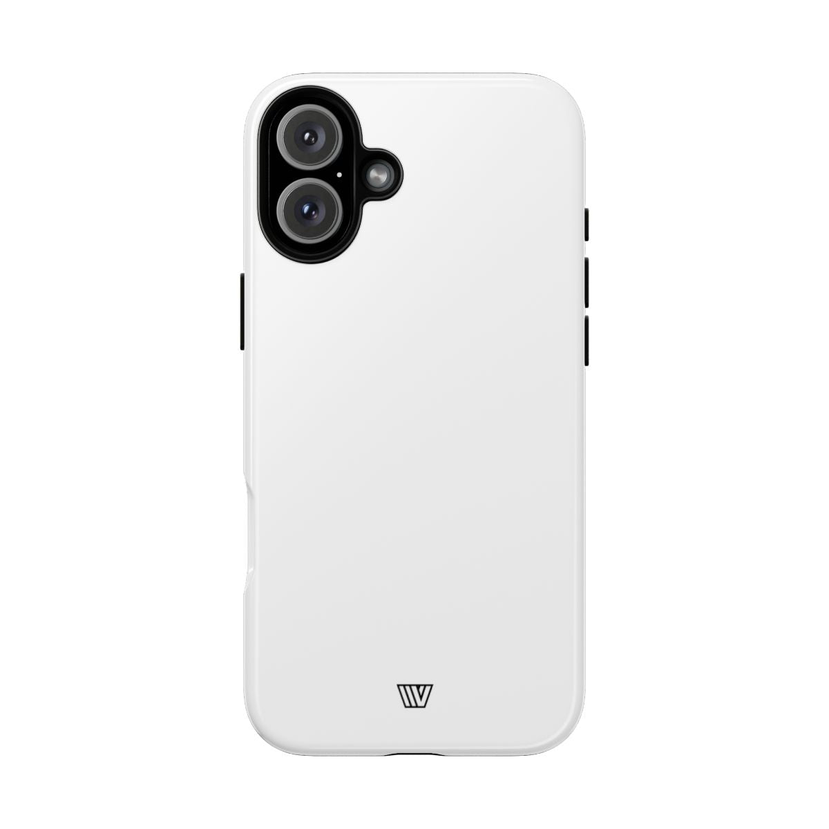 All White Tough Phone Case Protective Dual-Layer Polycarbonate Shell
