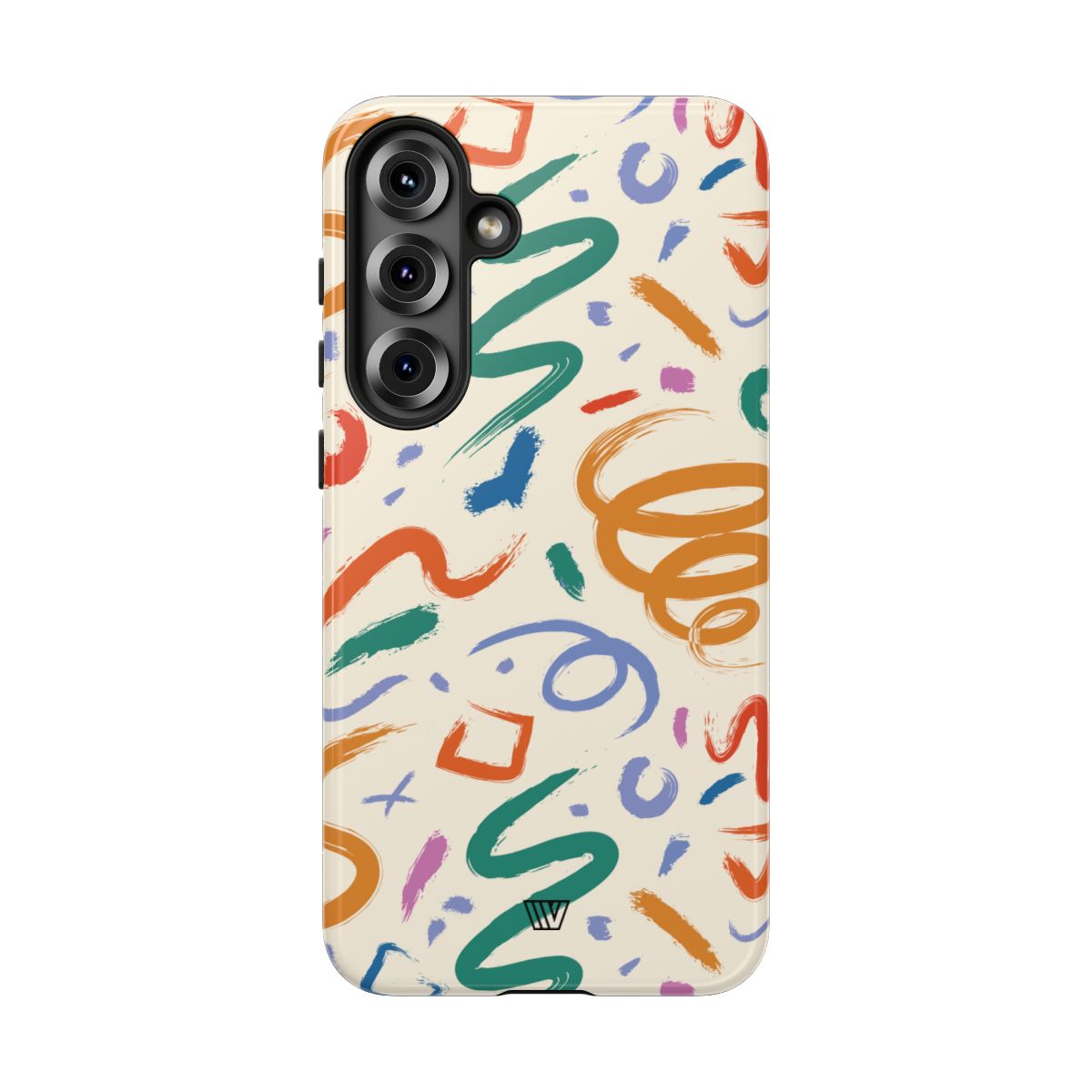 Doodle Brush Strokes Tough Phone Case