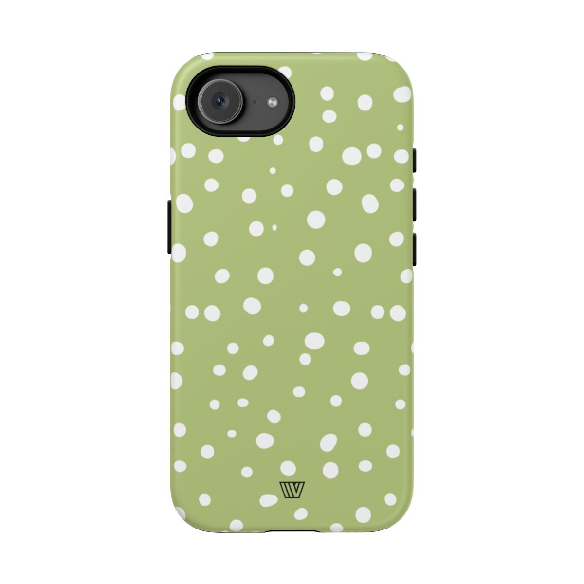 Tough Phone Case Dual-Layer Protection PALE OLIVE DOTS