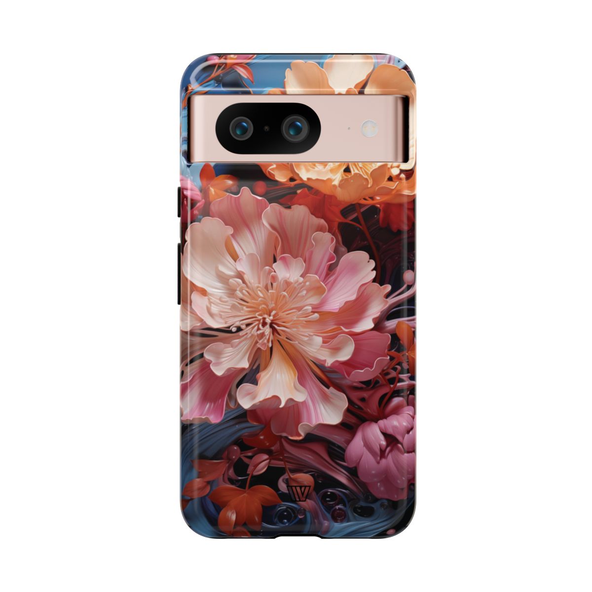 Paint Swirl Flowers Tough Phone Case