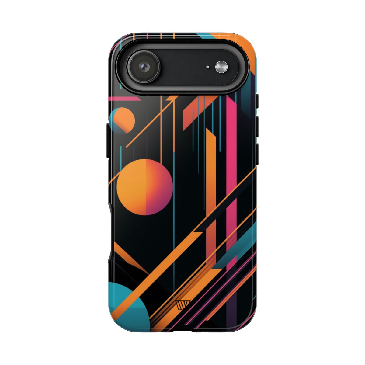 Tough Phone Case Dual-Layer Impact Resistant BOLD RETRO LINES