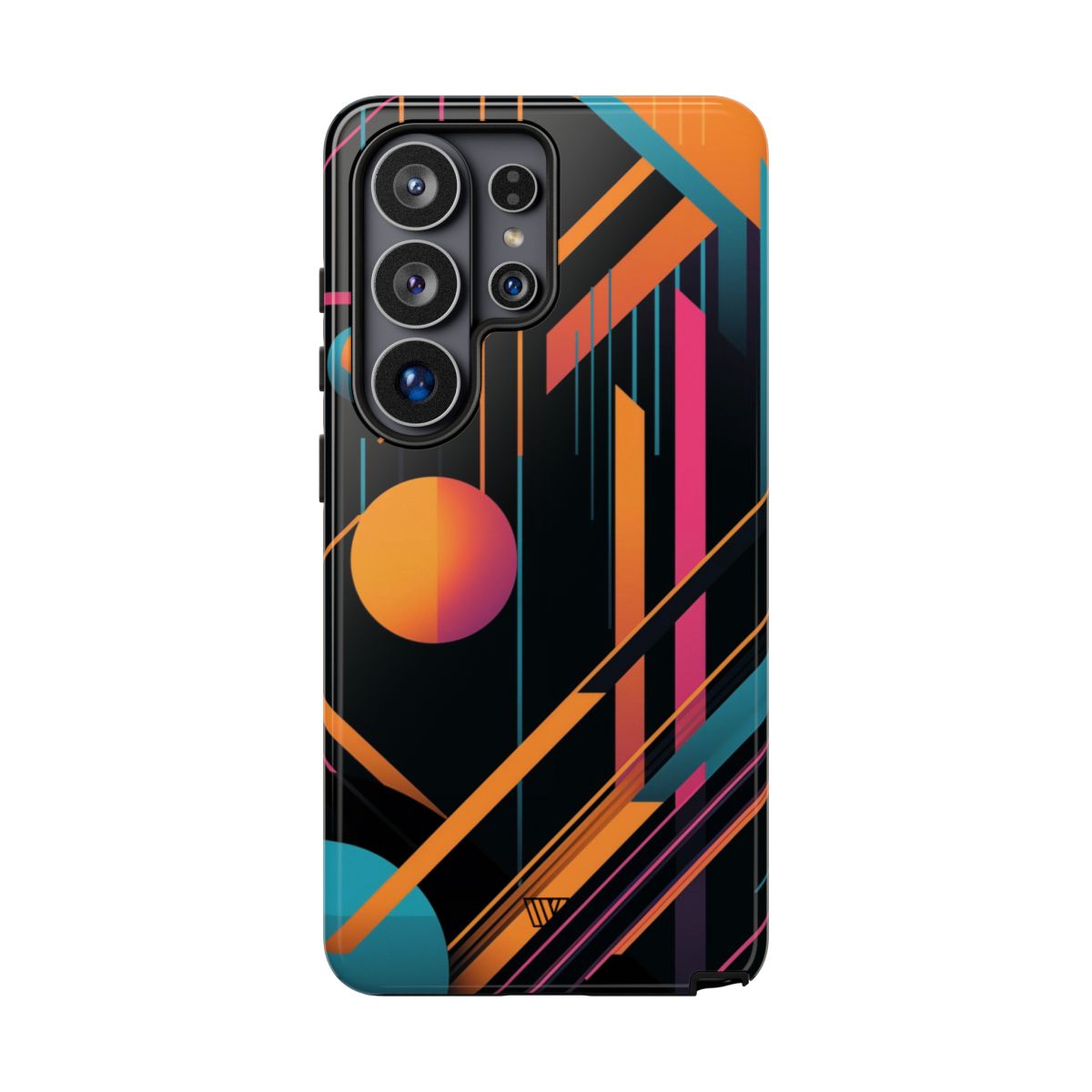 Tough Phone Case Dual-Layer Impact Resistant BOLD RETRO LINES