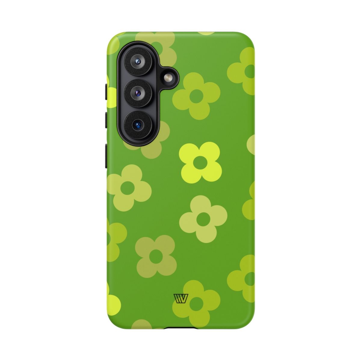 Green Retro Flowers Tough Phone Case
