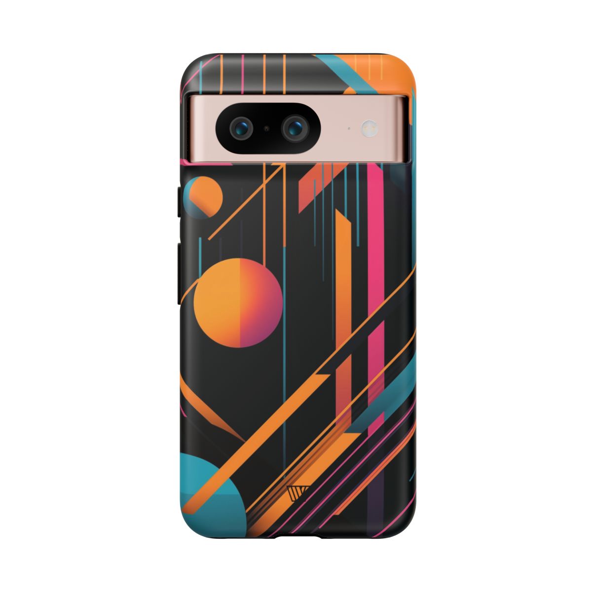 Tough Phone Case Dual-Layer Impact Resistant BOLD RETRO LINES