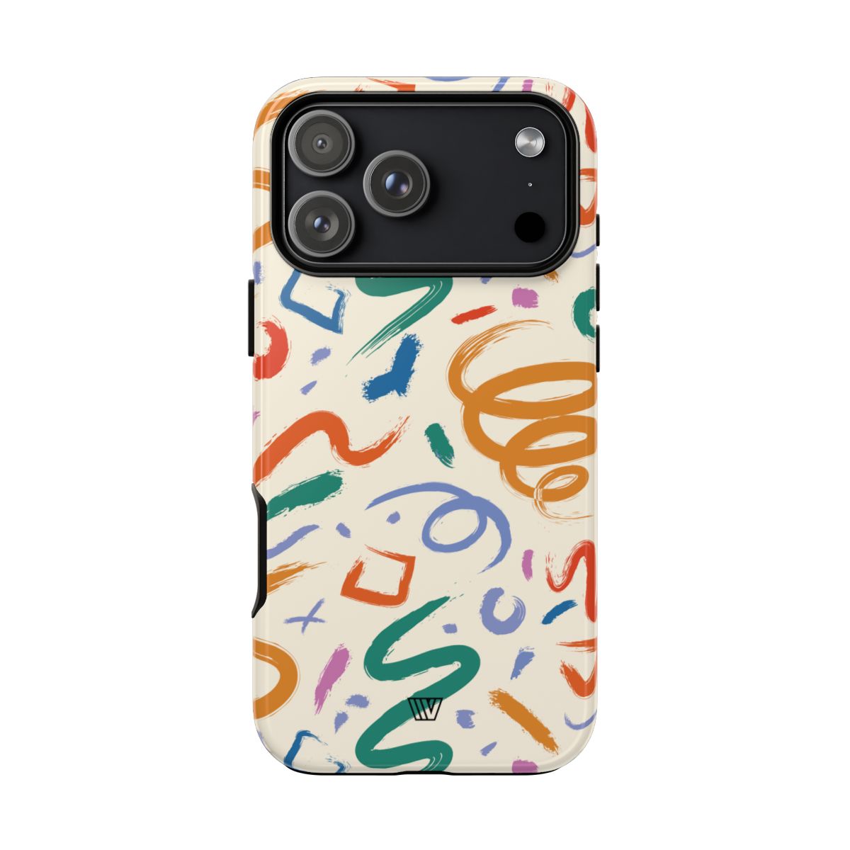 Doodle Brush Strokes Tough Phone Case