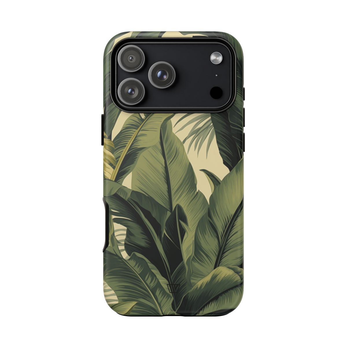 Tropical Leaves Tough Phone Case Dual-Layer Protection