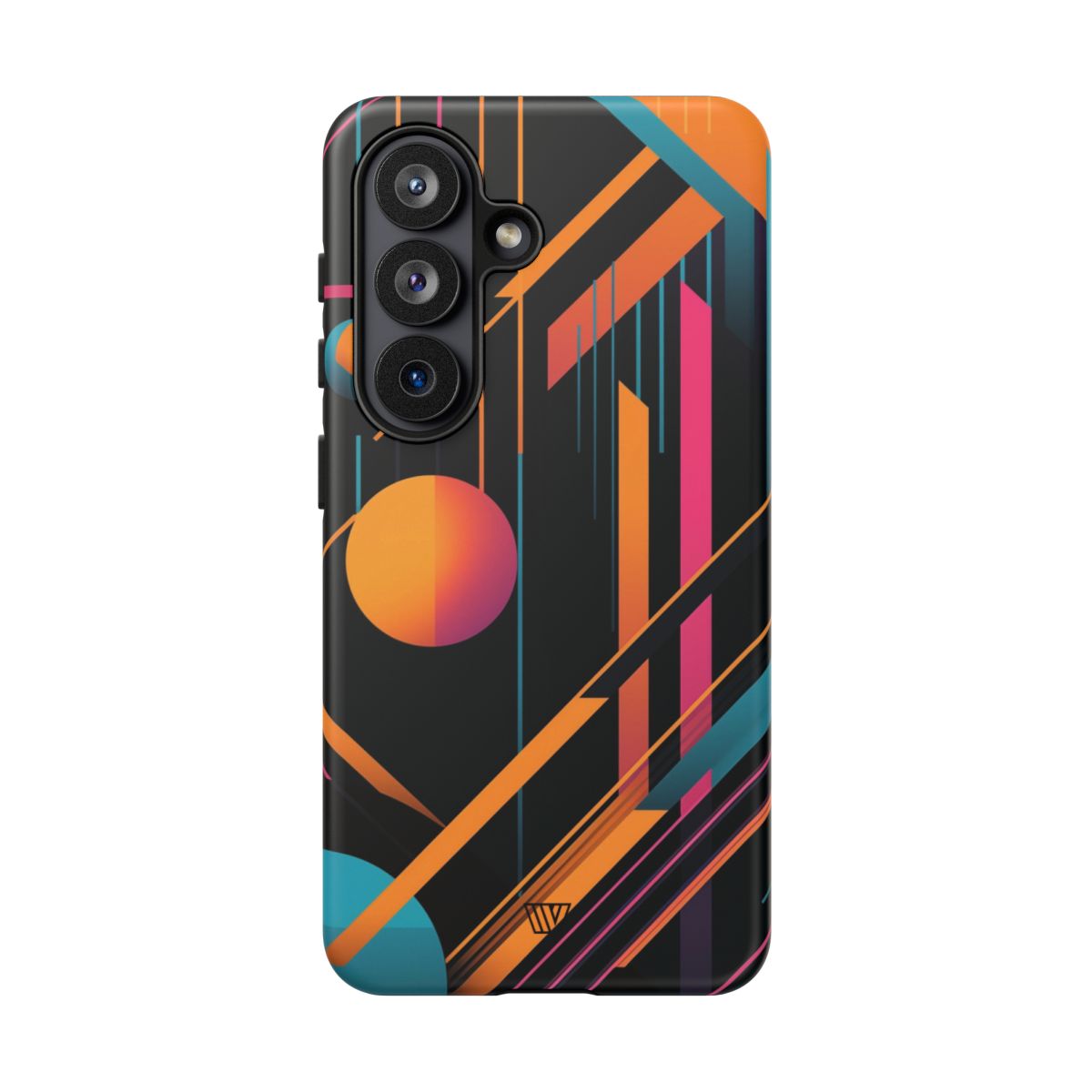 Tough Phone Case Dual-Layer Impact Resistant BOLD RETRO LINES
