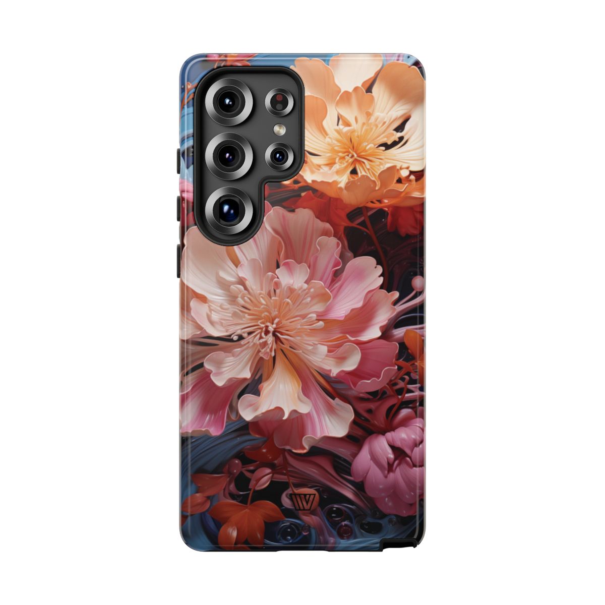 Paint Swirl Flowers Tough Phone Case