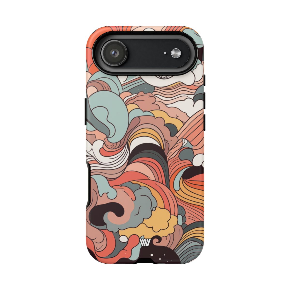 Abstract Doodle Clouds Tough Phone Case