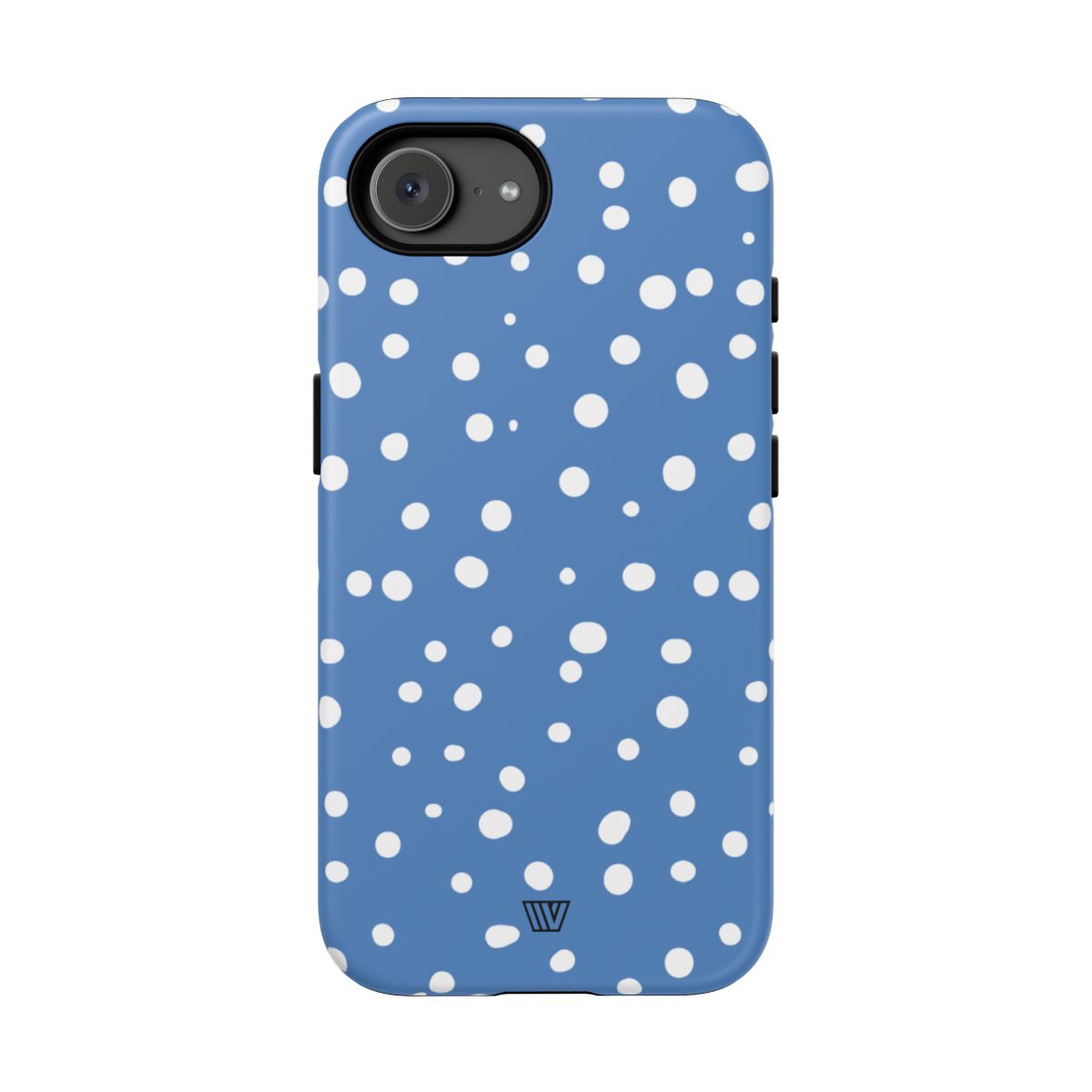 Dusty Blue Dots Tough Phone Case Dual-Layer Protection