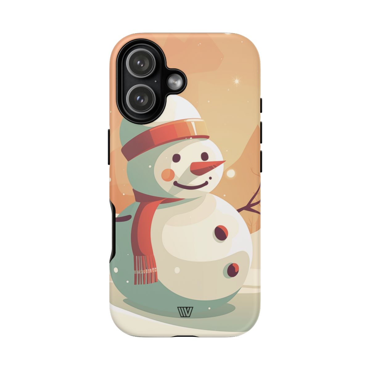 Tough Phone Case Impact Resistant Polycarbonate Dual-Layer SUNSET SNOWMAN