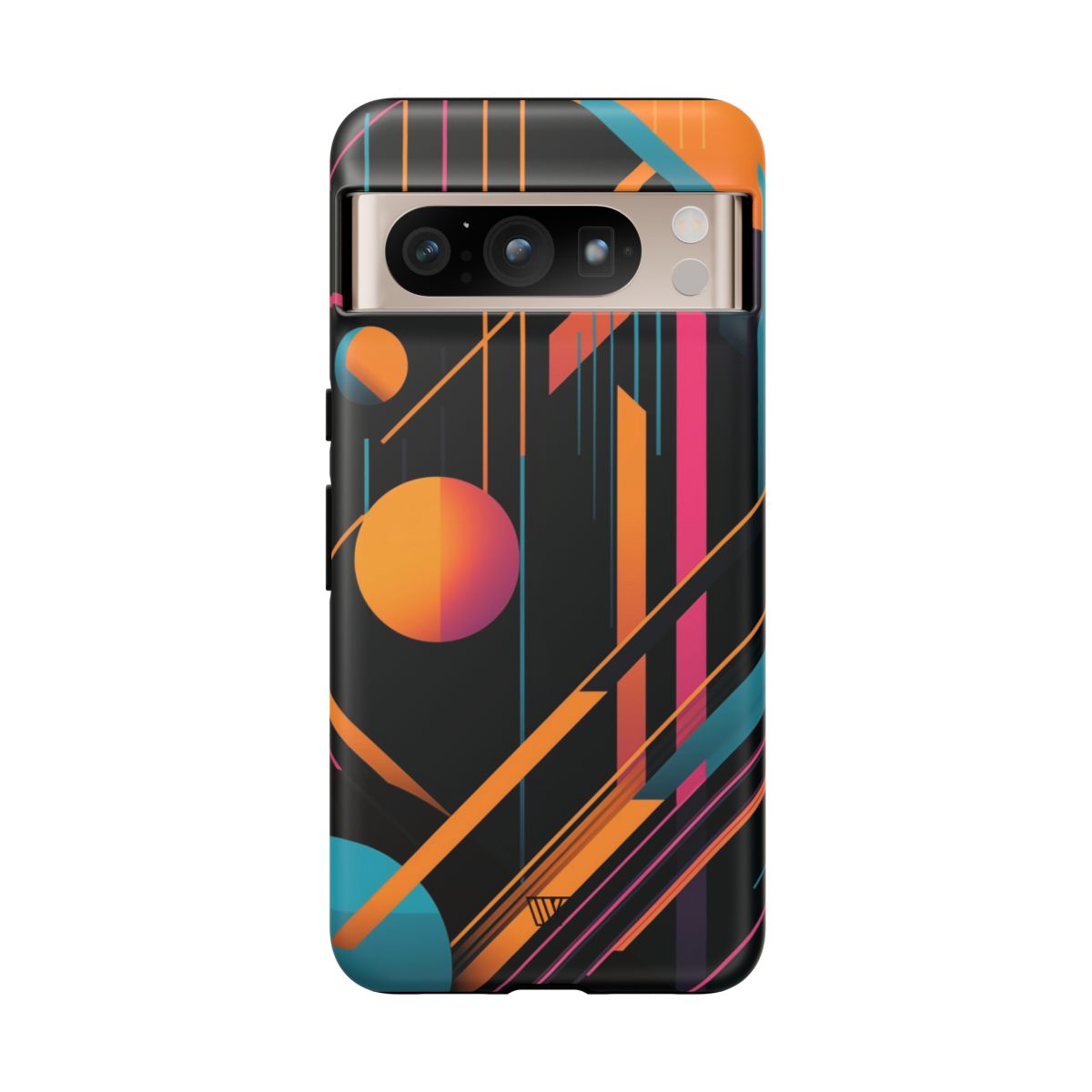 Tough Phone Case Dual-Layer Impact Resistant BOLD RETRO LINES