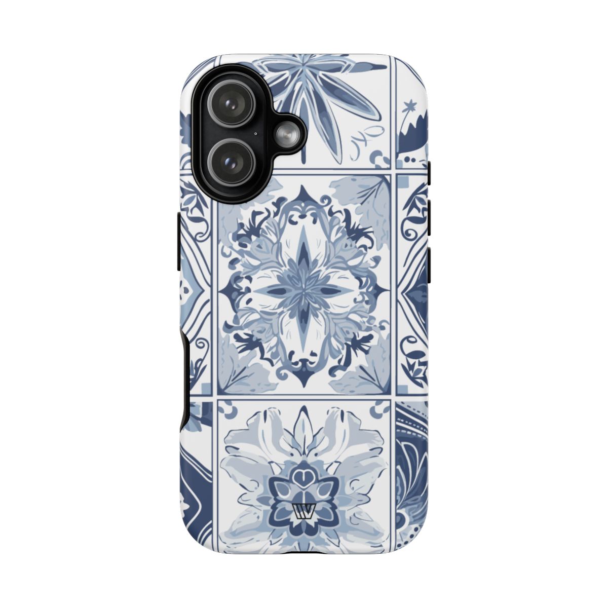 Blue White Tile Tough Impact-Resistant Phone Case
