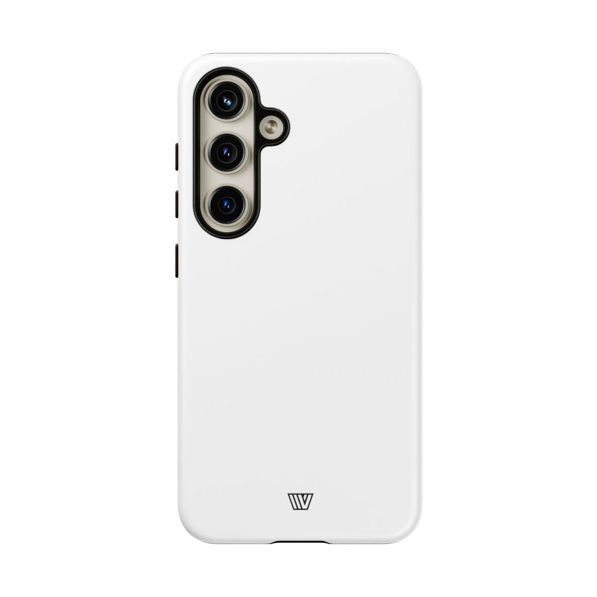 All White Tough Phone Case Protective Dual-Layer Polycarbonate Shell