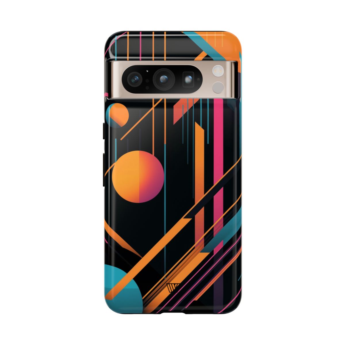 Tough Phone Case Dual-Layer Impact Resistant BOLD RETRO LINES