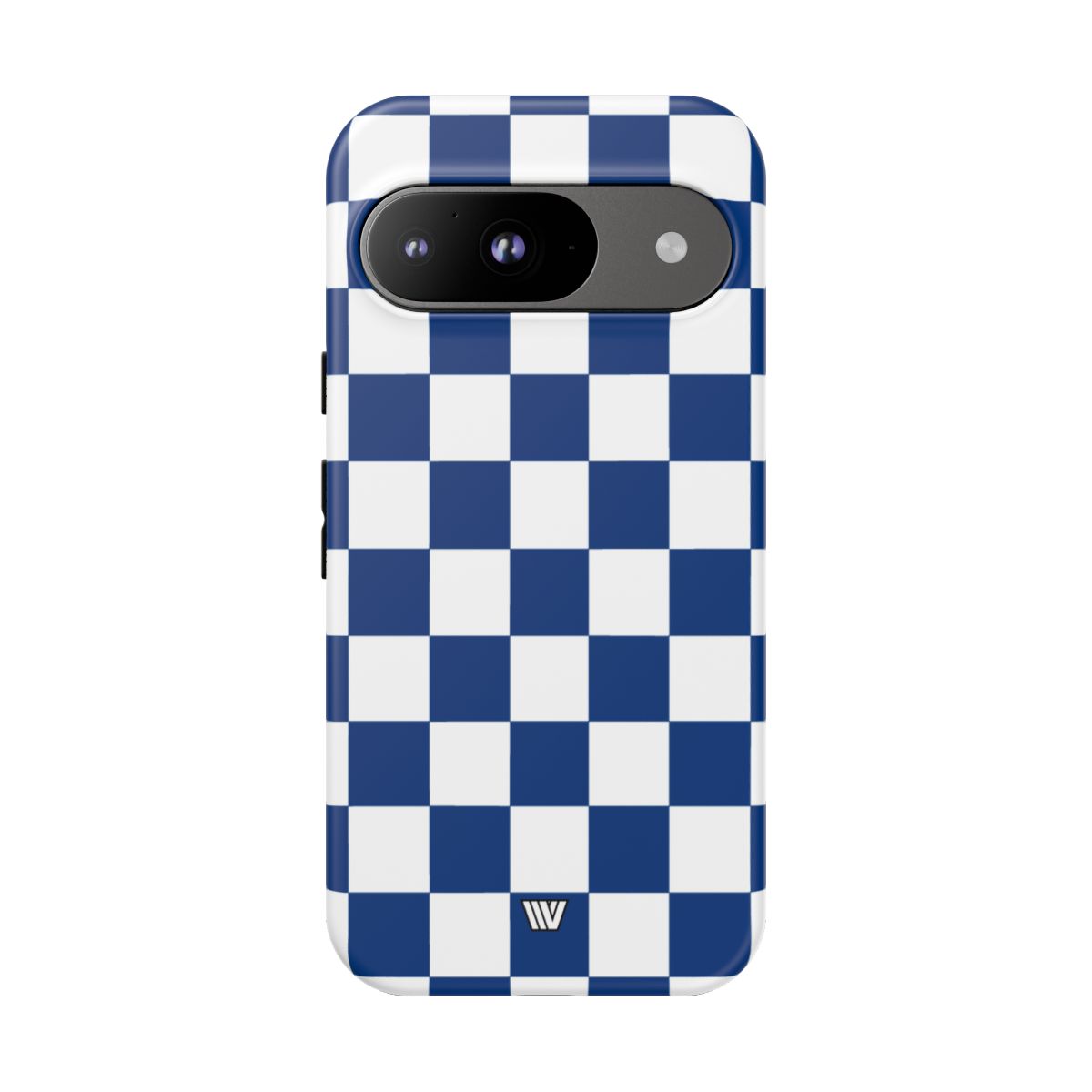 Blue White Checkerboard Tough Phone Case