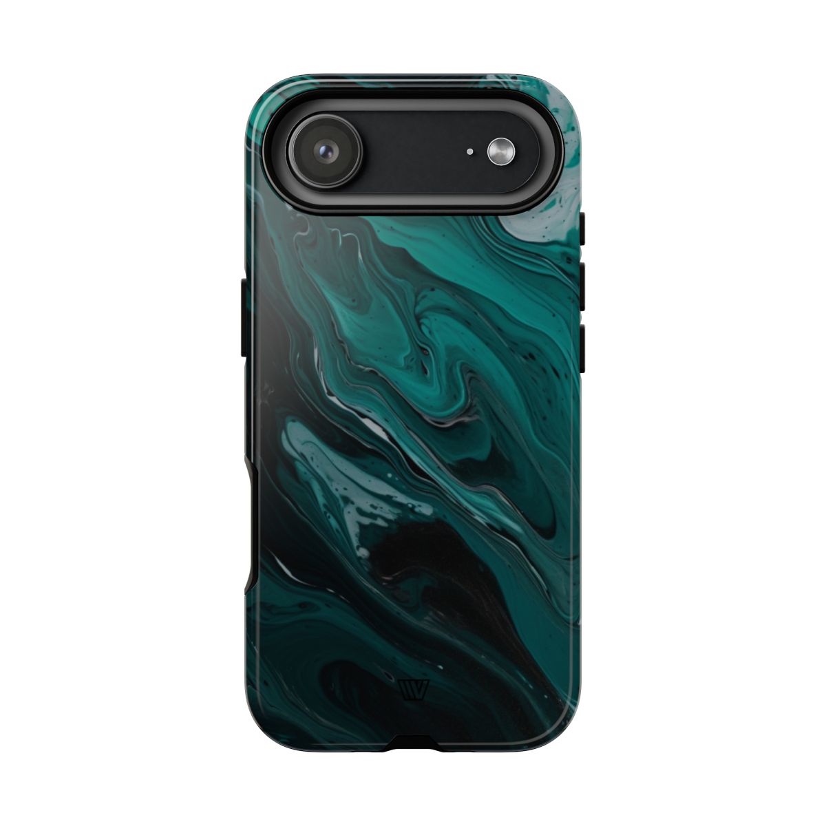 Teal Paint Swirl Tough Phone Case