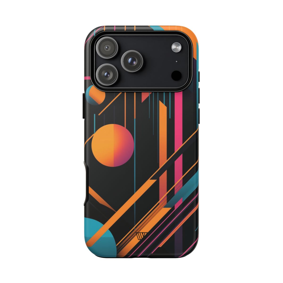 Tough Phone Case Dual-Layer Impact Resistant BOLD RETRO LINES