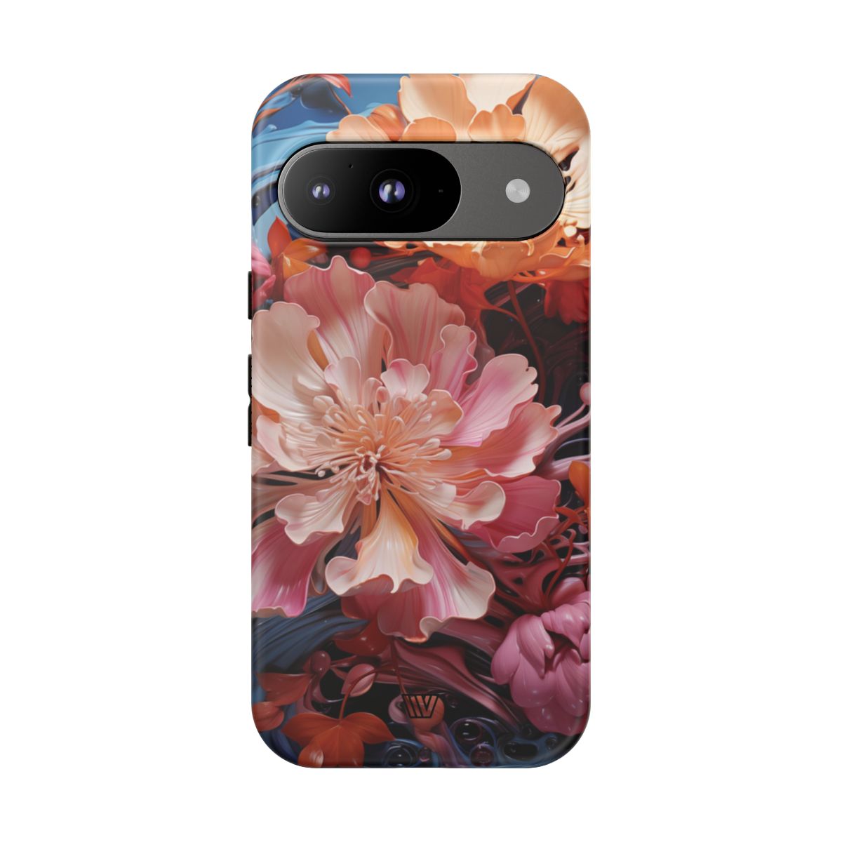 Paint Swirl Flowers Tough Phone Case