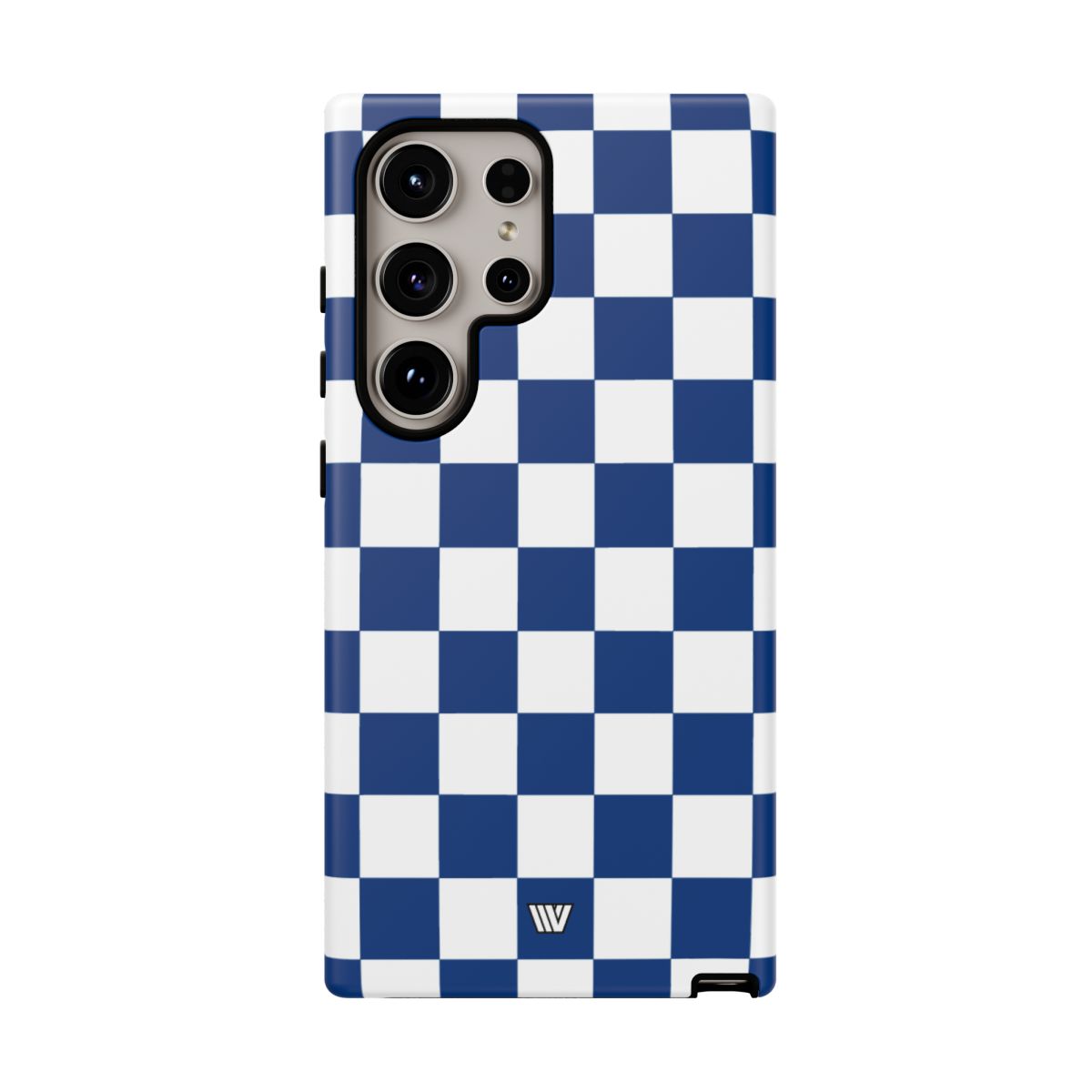 Blue White Checkerboard Tough Phone Case