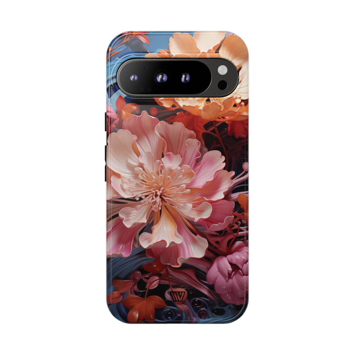 Paint Swirl Flowers Tough Phone Case