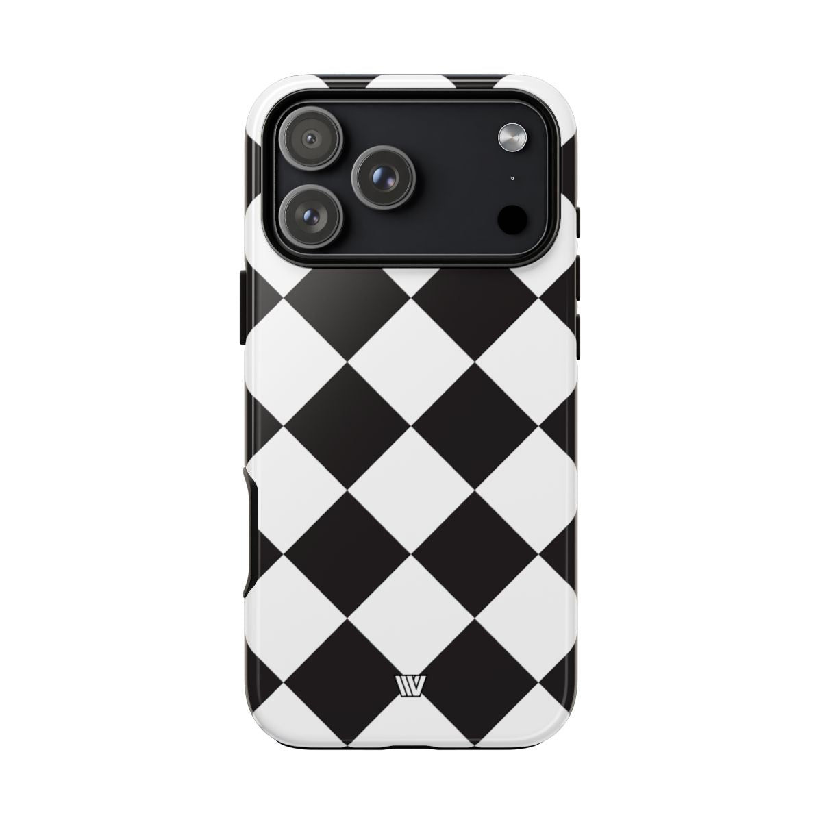Black & White Diamond Tough Phone Case Dual-layer Protection