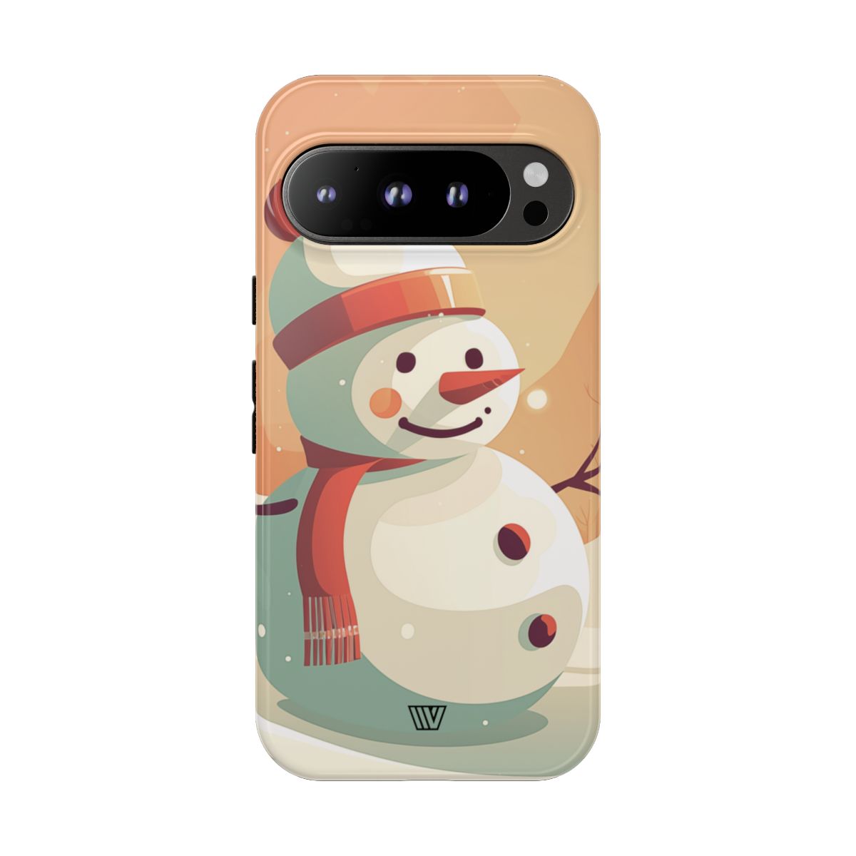 Tough Phone Case Impact Resistant Polycarbonate Dual-Layer SUNSET SNOWMAN