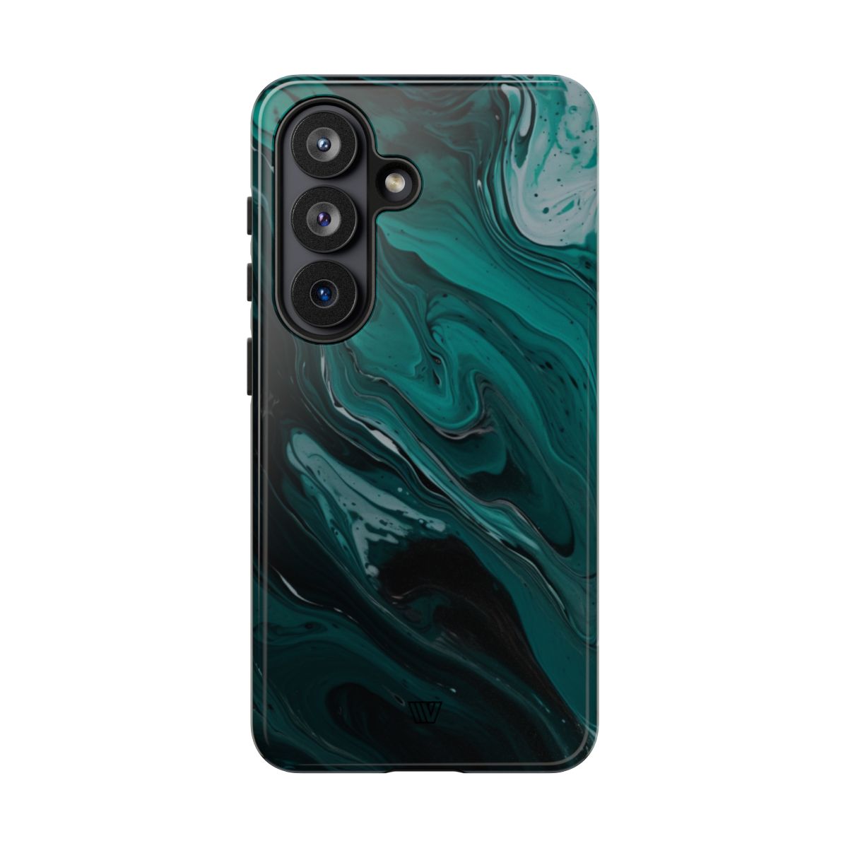 Teal Paint Swirl Tough Phone Case