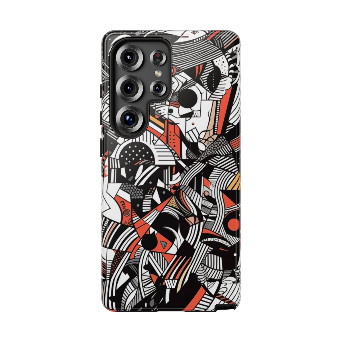 Abstract Doodle Tough Phone Case Dual-Layer Protection