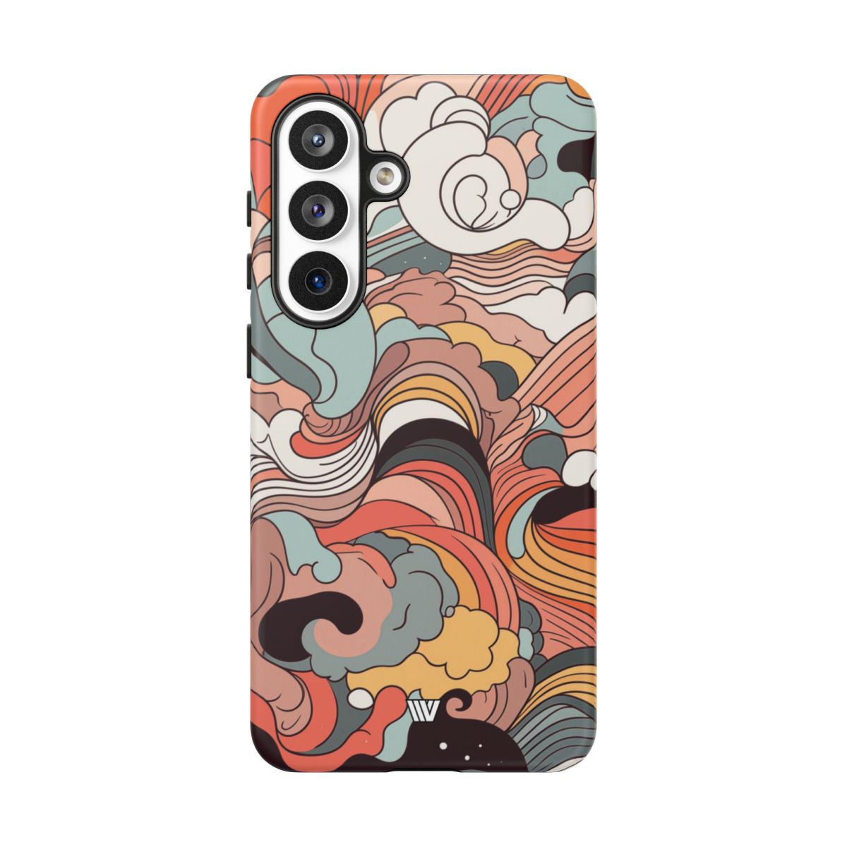 Abstract Doodle Clouds Tough Phone Case