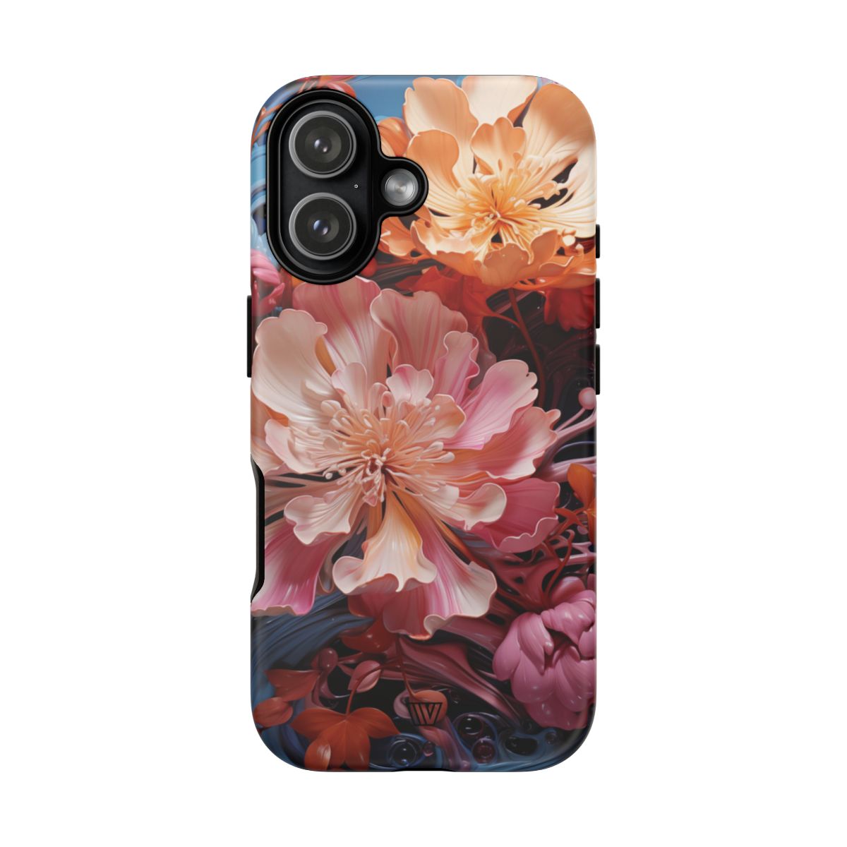Paint Swirl Flowers Tough Phone Case