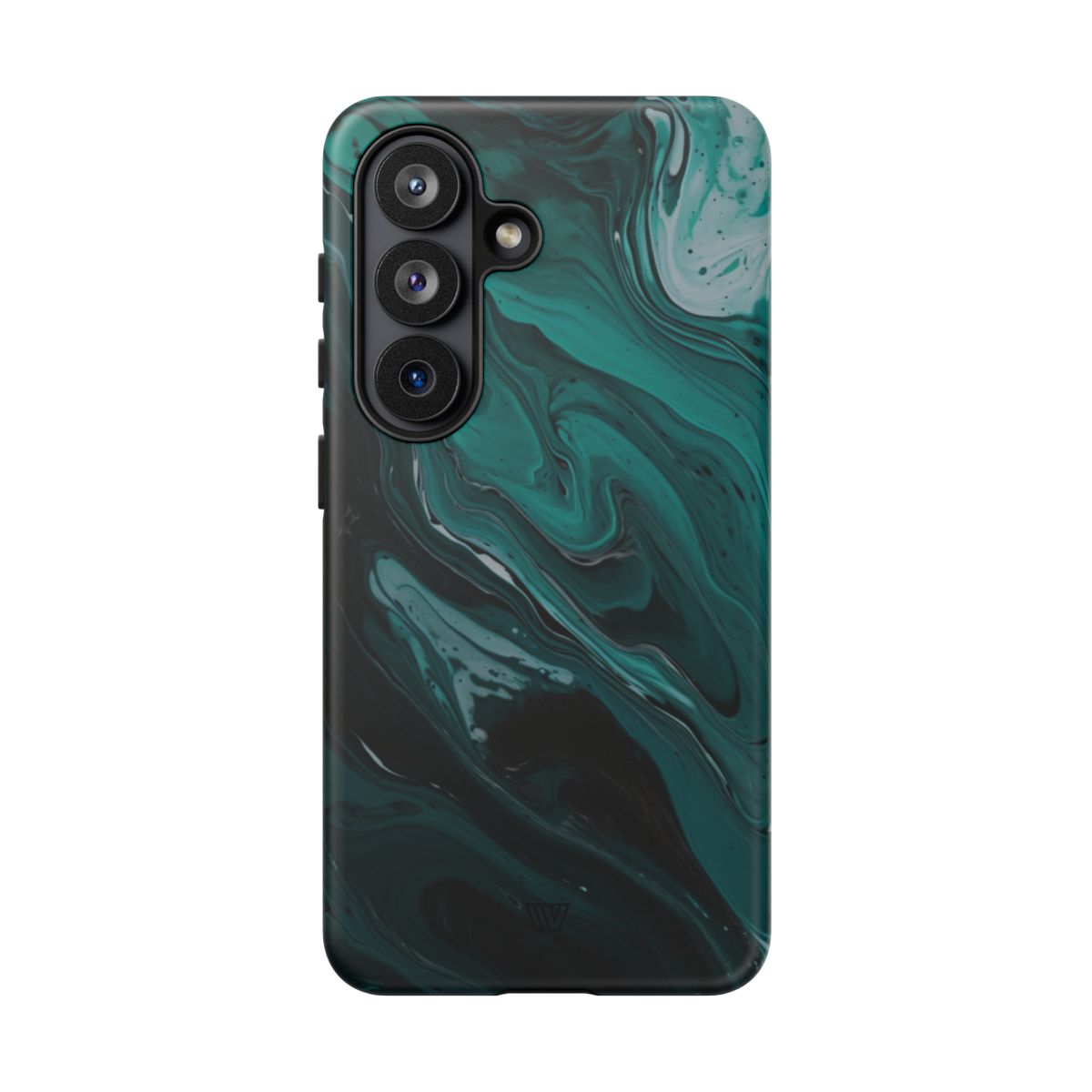 Teal Paint Swirl Tough Phone Case