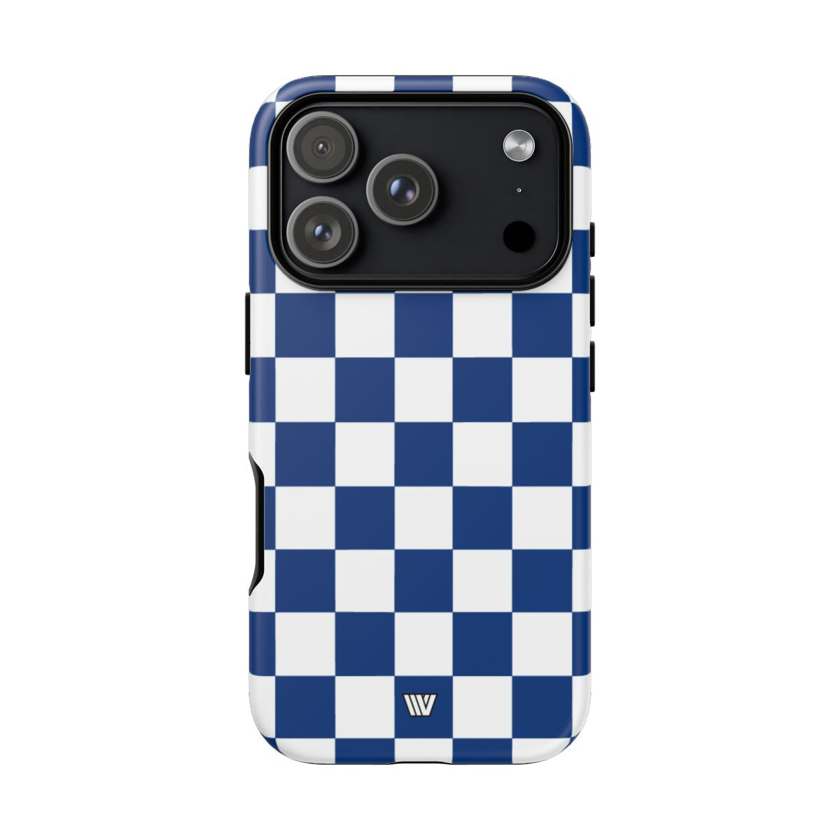 Blue White Checkerboard Tough Phone Case