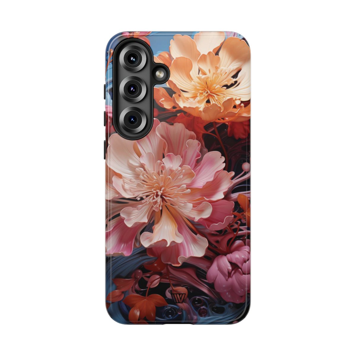 Paint Swirl Flowers Tough Phone Case