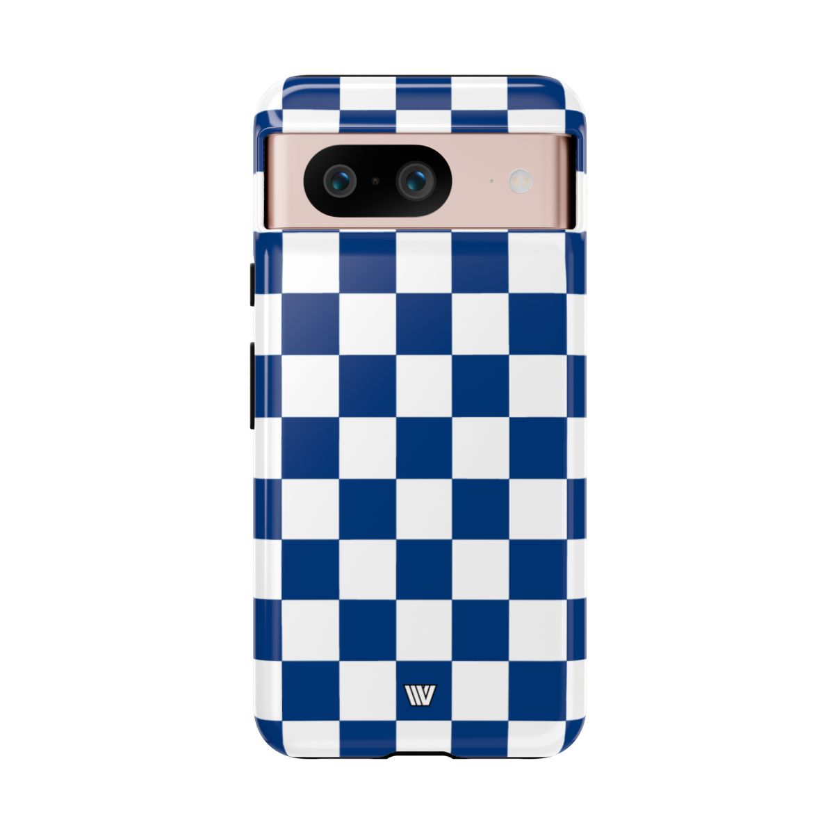 Blue White Checkerboard Tough Phone Case