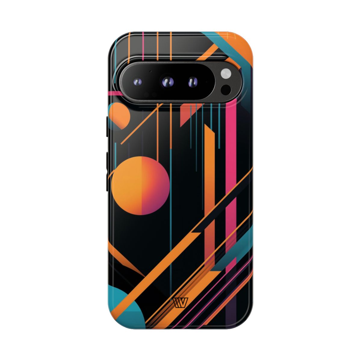 Tough Phone Case Dual-Layer Impact Resistant BOLD RETRO LINES